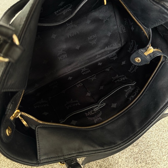 MCM Black and Gold Structured Tote Large - Picture 9 of 14